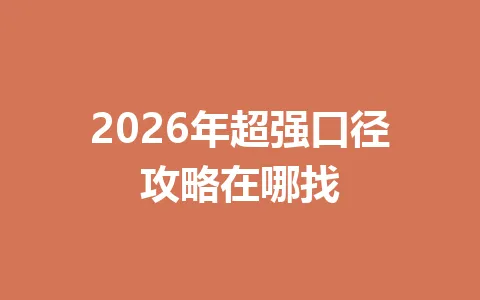 2026年超强口径攻略在哪找 一